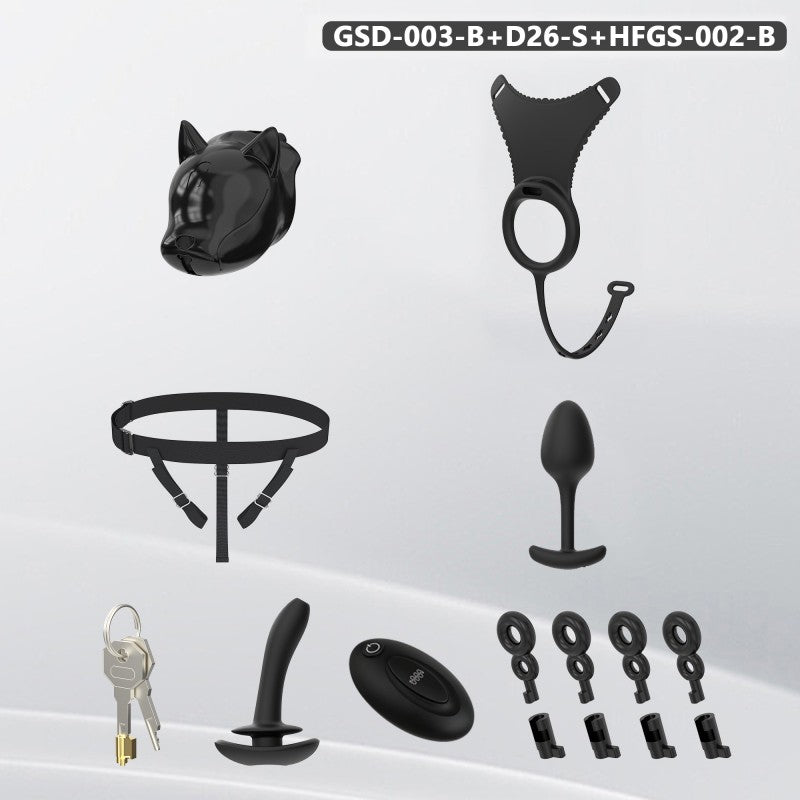 Puppy Head Chastity Cage Set with Underwear & Plug-GSD Series