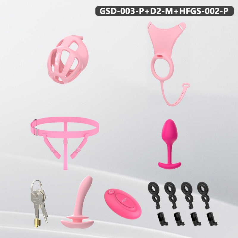 Modular Silicone Chastity Cage System | Remote Control Vibration & Adjustable Wearable Design (GSD D2)