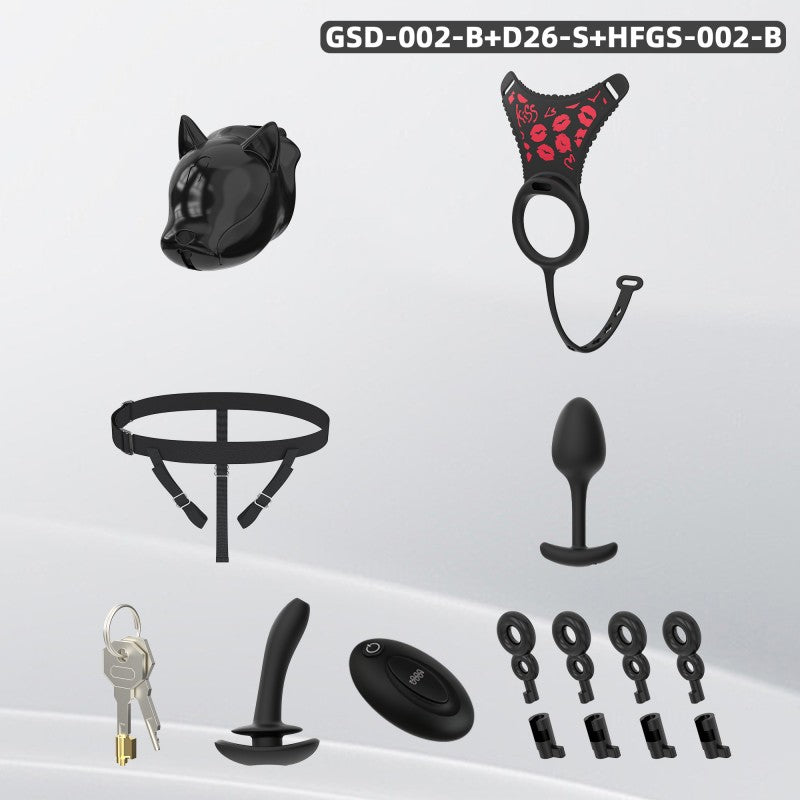 Puppy Head Chastity Cage Set with Underwear & Plug-GSD Series