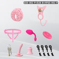 Flat Head Silicone Chastity Harness with Vibrating Plug & Remote Control-GSD Series