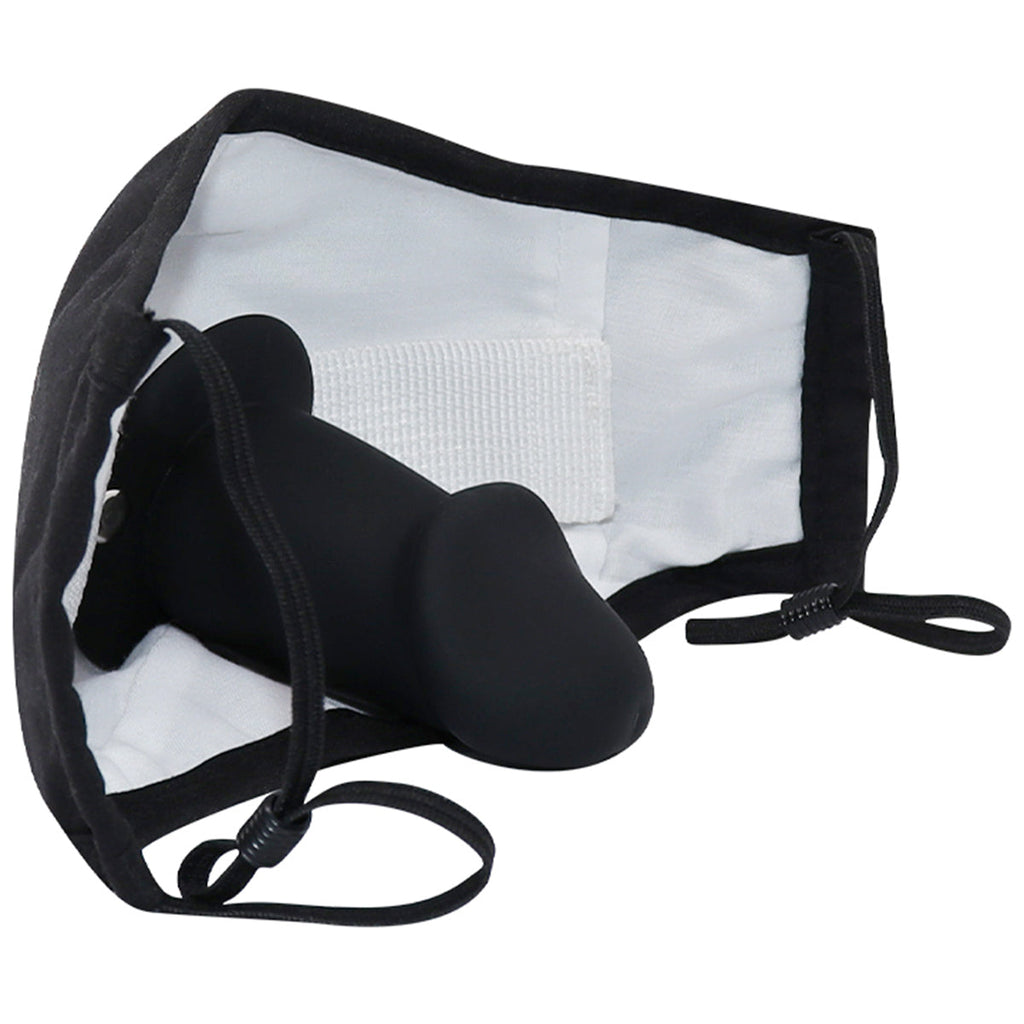 Dildo Gag Mask Oral Sex - Realistic Small Black Ballgag Sexual Toy for Women Men
