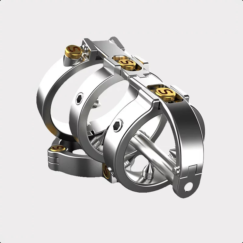 SPIKED CHASTITY CAGE METAL PUNK