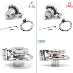 Keyless Inverted Chastity Cage with Urethral Plug