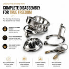Stainless Steel Dual-Lock Chastity Cage