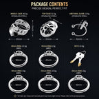 Stainless Steel Dual-Lock Chastity Cage