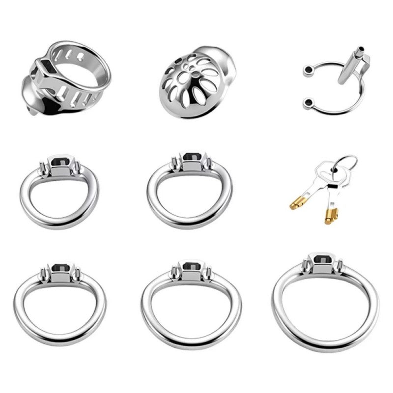 Stainless Steel Dual-Lock Chastity Cage