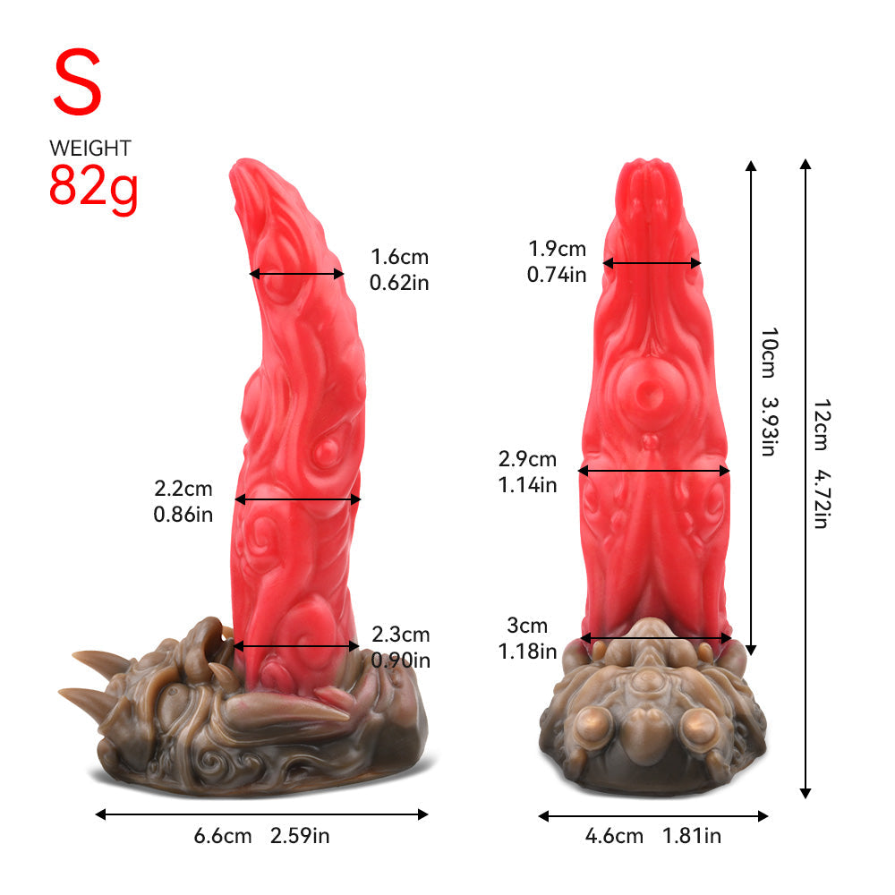 Dragon Dildo Suction Cup Butt Plug - Fantasy Silicone Vaginal Anal Masturbator