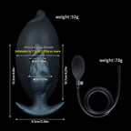 Inflatable Silicone Anal Butt Plug with Air Pump