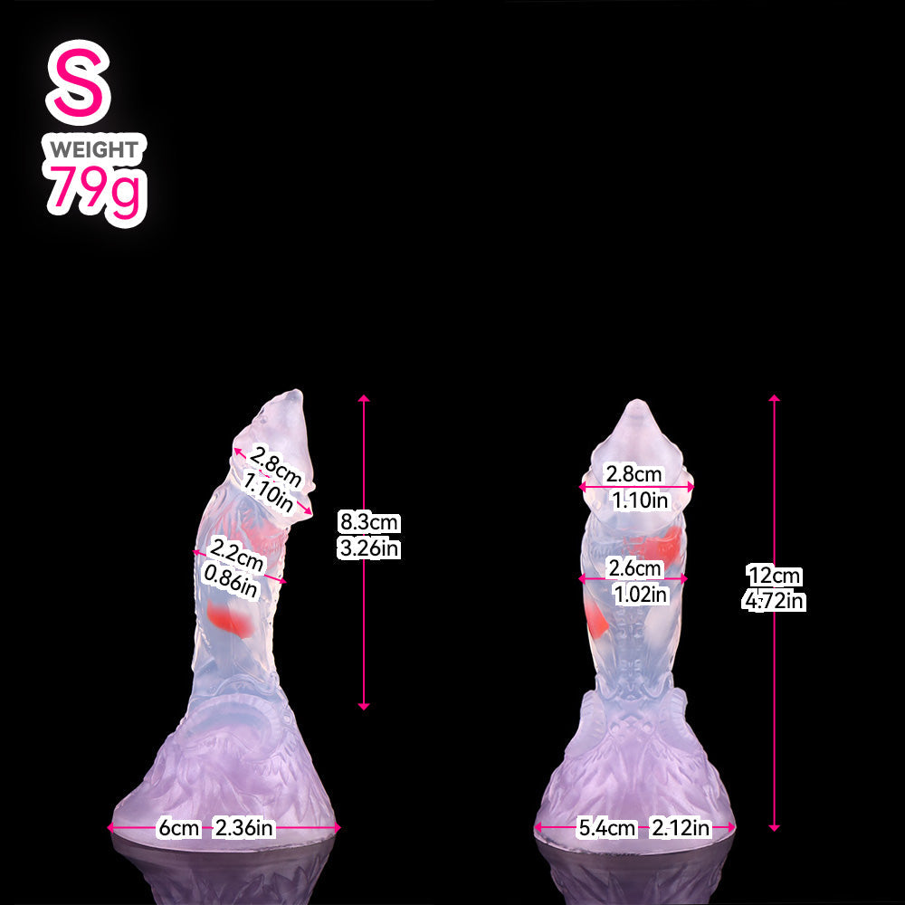 Clear Dildo Monsterdildo Butt Plug - Fantasy Dragon Penis Suction Cup Women Masturbator