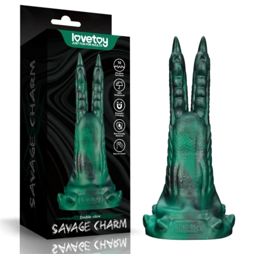 Savage-Charm-Double-Claw-Vibrating-Silicone-Dildo-Fantasy-Sex-Toy_10