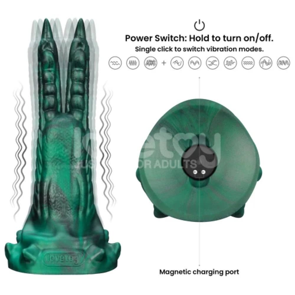 Savage-Charm-Double-Claw-Vibrating-Silicone-Dildo-Fantasy-Sex-Toy_7
