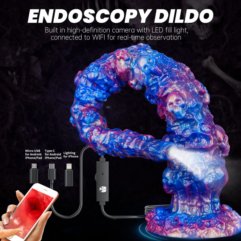 Skeleton-Knight-Endoscopic-Camera-Tentacle-Anal-Plug-Long-Anal-Toy