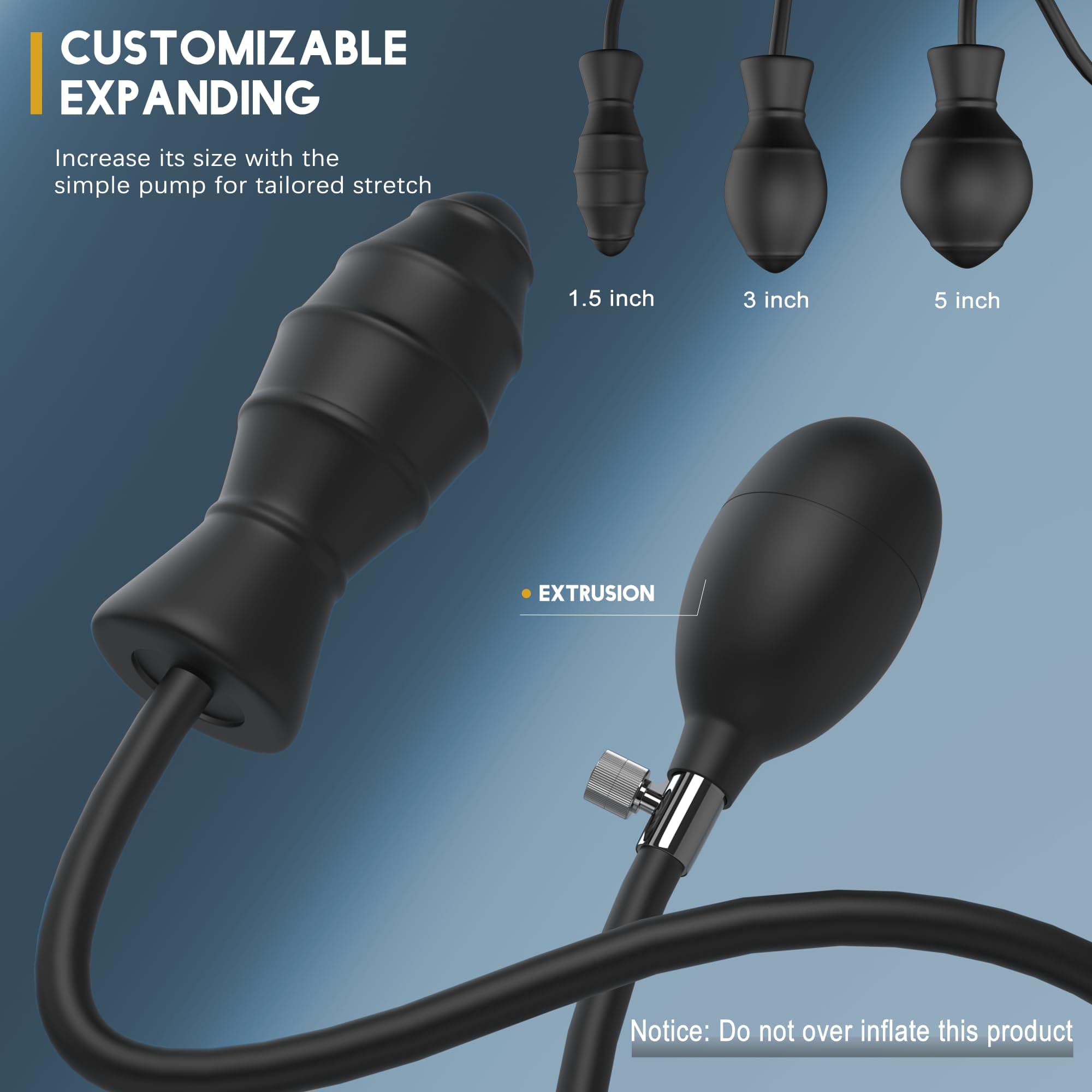 Spiral - Inflatable Butt Plug - Silicone Anal Plug