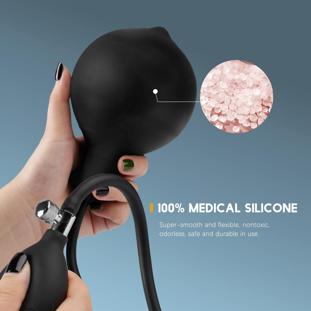 Spiral - Inflatable Butt Plug - Silicone Anal Plug