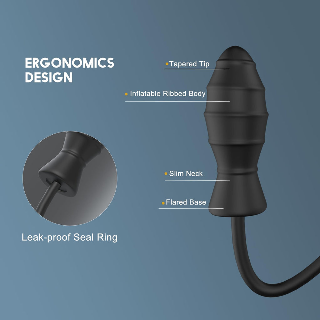 Spiral - Inflatable Butt Plug - Silicone Anal Plug