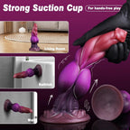 Domlust Fantasy Knotted Monster Dildo – Premium Platinum Silicone Dog Knot Suction Cup Sex Toy