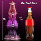 Domlust Fantasy Knotted Monster Dildo – Premium Platinum Silicone Dog Knot Suction Cup Sex Toy