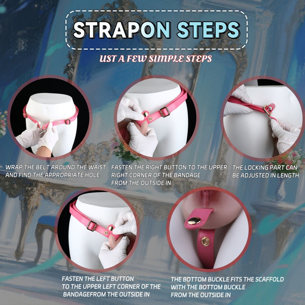 Leather Strap-On Realistic Silicone Chastity Pants - Male Chastity Cage & Bondage Gear