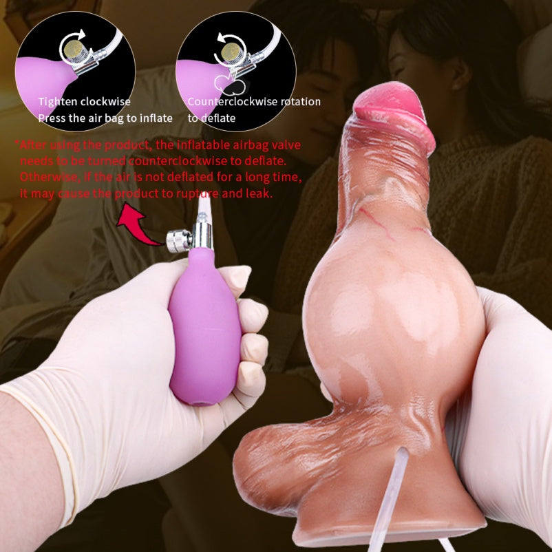 Inflatable Fake Cum Realistic Dildo – Life Size Squirting Orgasm Fullness Masturbation