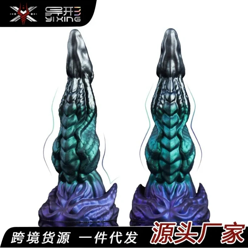 Dragon Dildo with Suction Cup | Platinum Silicone Triple-Zone G-Spot A-Spot Stimulator by Domlust