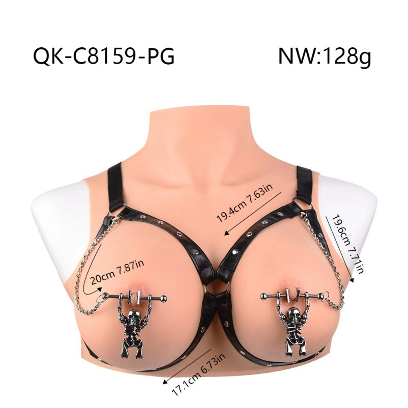 Fantasy Skull Nipple Clamp Bondage Set – Metal-Crafted Forced Orgasm BDSM Instrument
