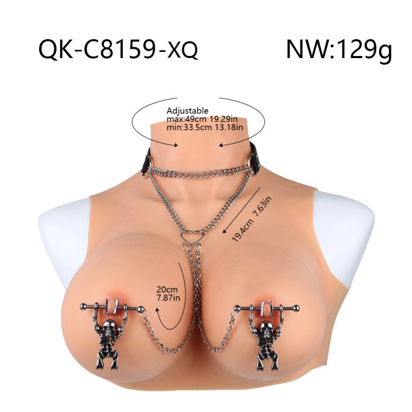 Fantasy Skull Nipple Clamp Bondage Set – Metal-Crafted Forced Orgasm BDSM Instrument