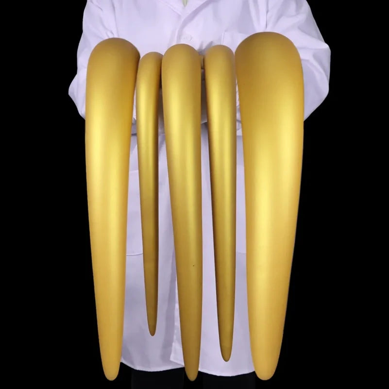 Domlust Gold Dragon Long Tentacle Dildo – Platinum Silicone Anal Training Butt Plug 7 Sizes S to XXXXL Fantasy Fetish Sex Toy