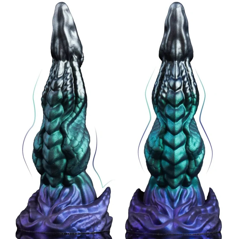 Dragon Dildo with Suction Cup | Platinum Silicone Triple-Zone G-Spot A-Spot Stimulator by Domlust