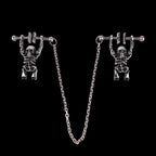 Fantasy Skull Nipple Clamp Bondage Set – Metal-Crafted Forced Orgasm BDSM Instrument