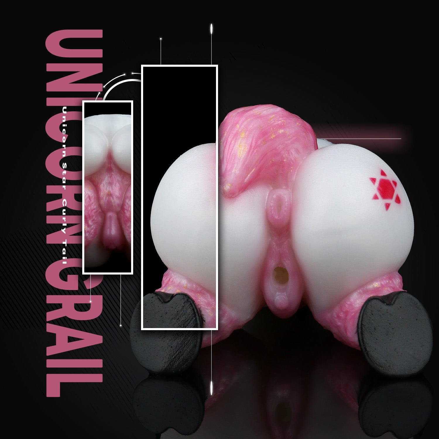 Unicorn Grail Fantasy Horse Butt Pussy Sex Doll — Dual-Entry Platinum Silicone Masturbator