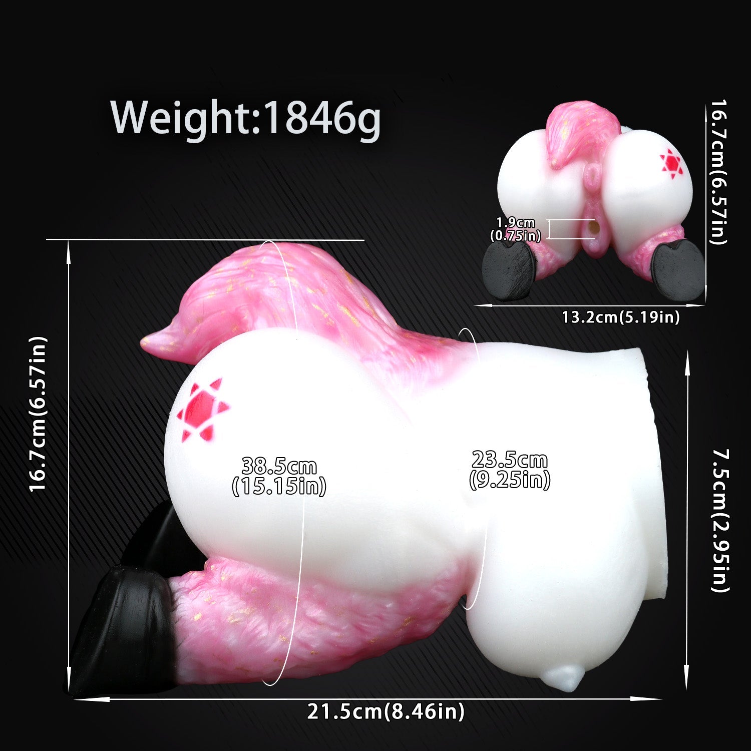 Unicorn Grail Fantasy Horse Butt Pussy Sex Doll — Dual-Entry Platinum Silicone Masturbator
