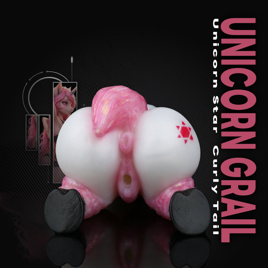 Unicorn Grail Fantasy Horse Butt Pussy Sex Doll — Dual-Entry Platinum Silicone Masturbator