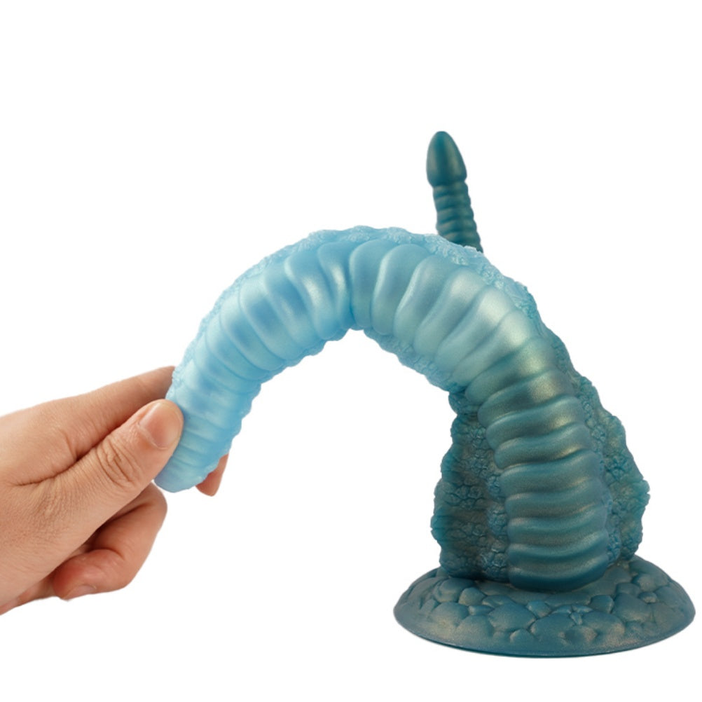 Fantasy Alien Xenomorph Double Dildo – Platinum Silicone Dual Penetration Fetish Toy | Domlust