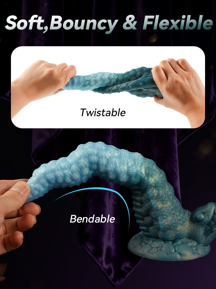 Fantasy Alien Xenomorph Double Dildo – Platinum Silicone Dual Penetration Fetish Toy | Domlust