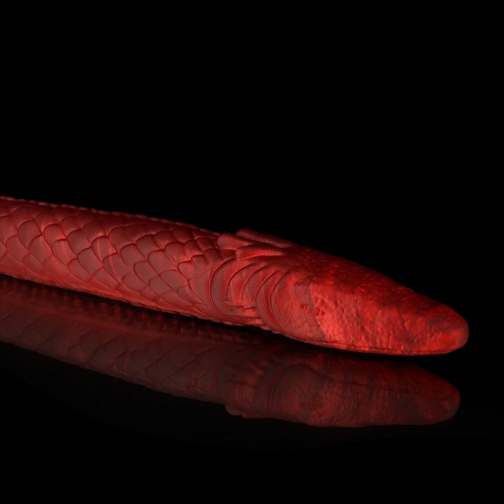 Domlust Tentacle Dildo – Premium Platinum Silicone | Blood Red Monster Dildo with Suction Cup