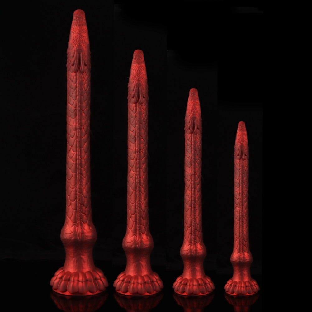 Domlust Tentacle Dildo – Premium Platinum Silicone | Blood Red Monster Dildo with Suction Cup