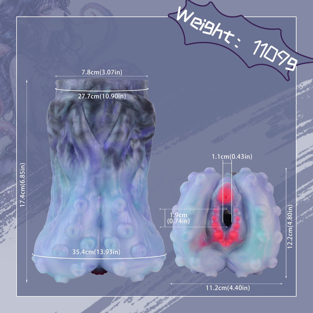 Tentacle-Textured Alien Pussy Stroker with Deep-Sea Suction Design — Fantasy Masturbator for Immersive Solo Play