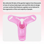Pink Silicone Fantasy Chastity Cage Pants – Strapon Control & Bondage Play for Women