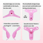 Pink Silicone Fantasy Chastity Cage Pants – Strapon Control & Bondage Play for Women