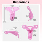 Pink Silicone Fantasy Chastity Cage Pants – Strapon Control & Bondage Play for Women