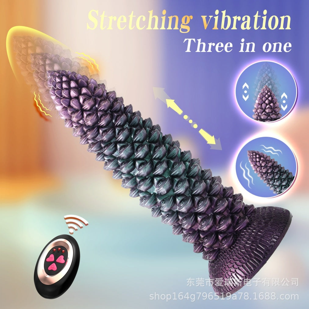 Abyssal Spine Monster Dildo | Platinum Silicone Thrusting Vibrator with Heating & Remote – Domlust