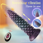Abyssal Spine Monster Dildo | Platinum Silicone Thrusting Vibrator with Heating & Remote – Domlust