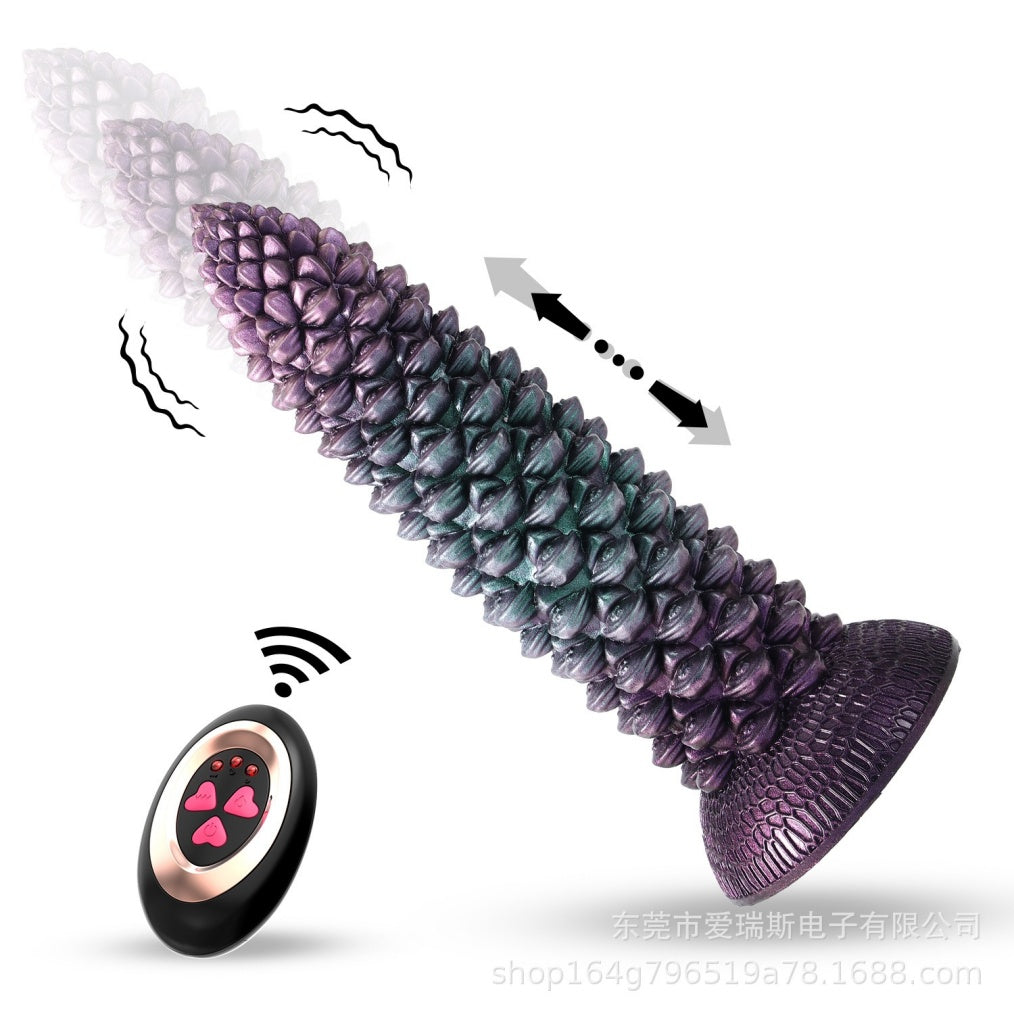 Abyssal Spine Monster Dildo | Platinum Silicone Thrusting Vibrator with Heating & Remote – Domlust