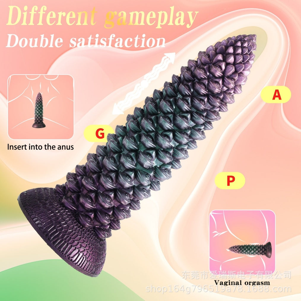 Abyssal Spine Monster Dildo | Platinum Silicone Thrusting Vibrator with Heating & Remote – Domlust