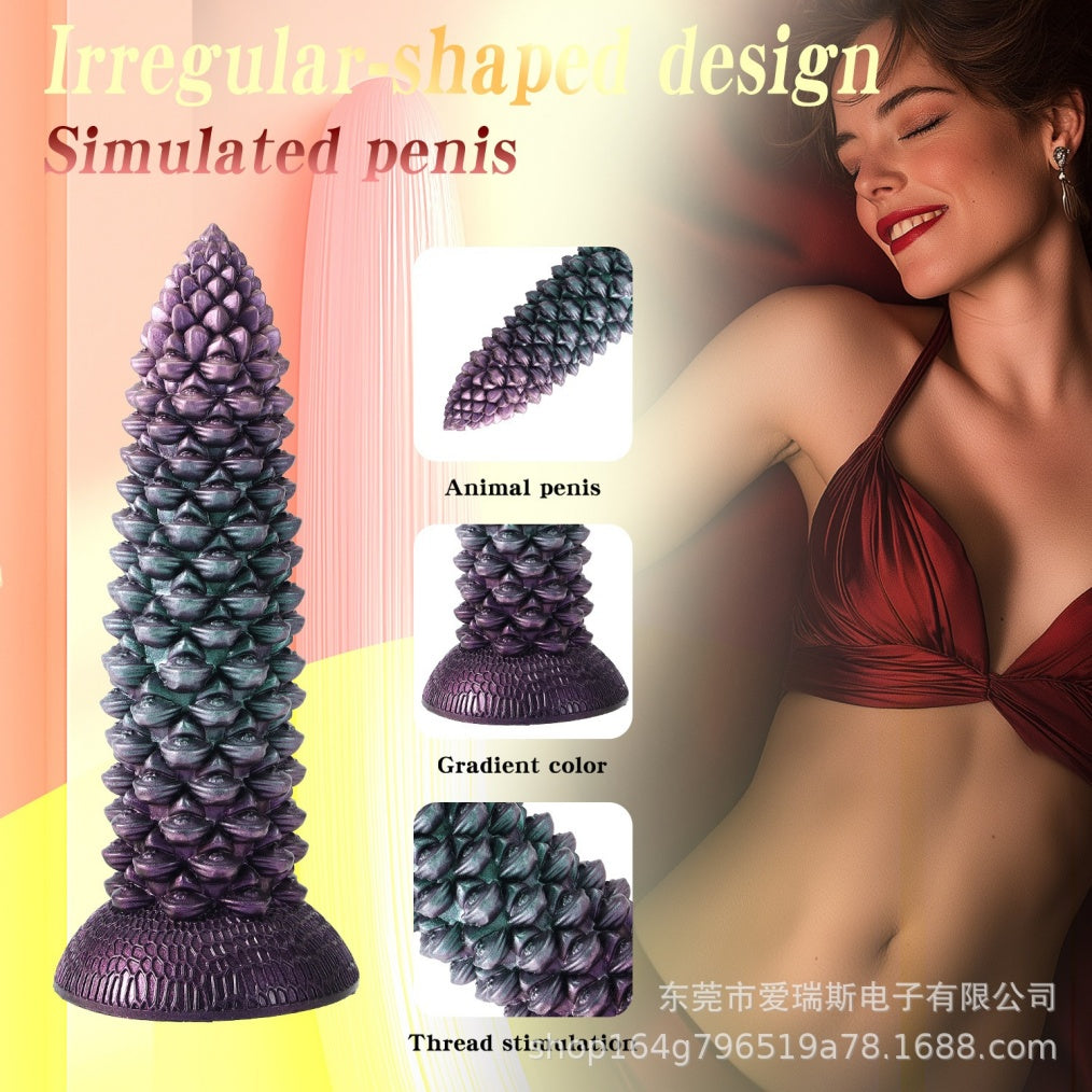 Abyssal Spine Monster Dildo | Platinum Silicone Thrusting Vibrator with Heating & Remote – Domlust