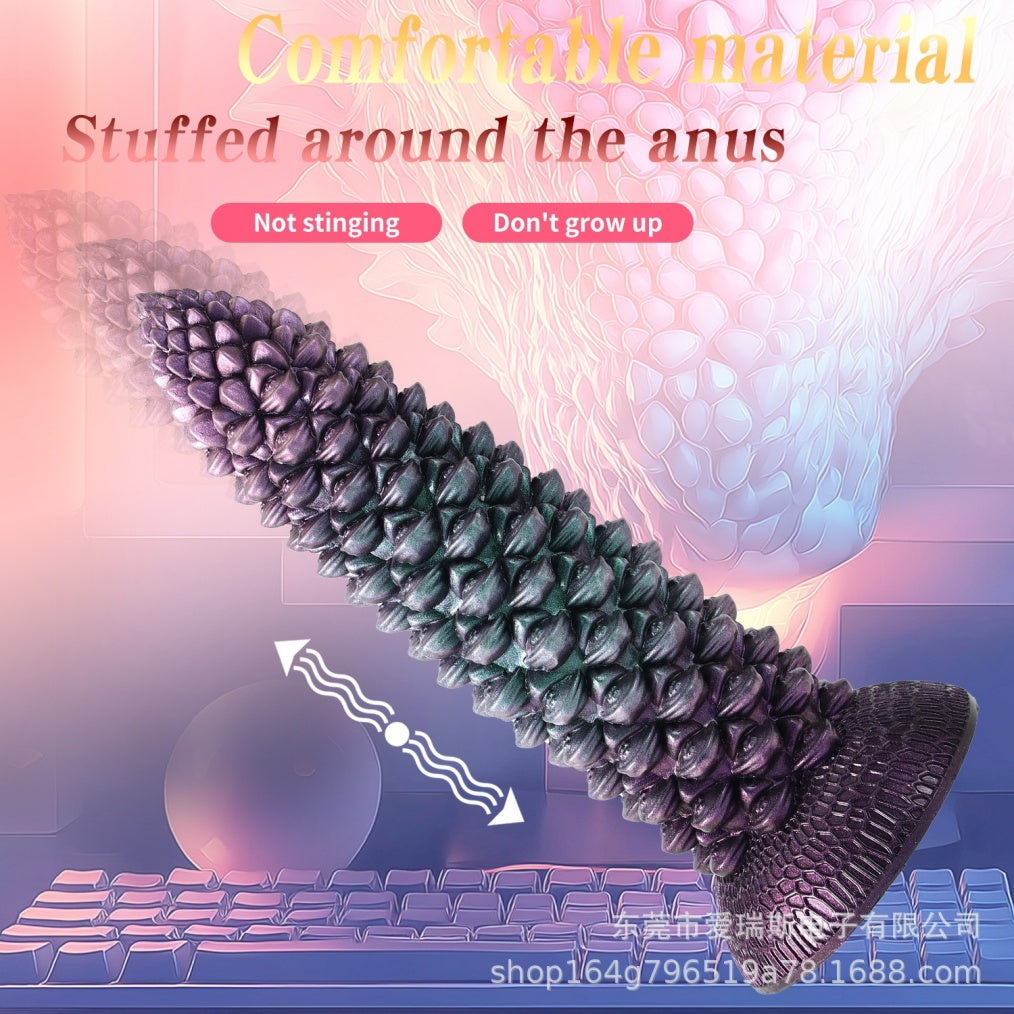 Abyssal Spine Monster Dildo | Platinum Silicone Thrusting Vibrator with Heating & Remote – Domlust