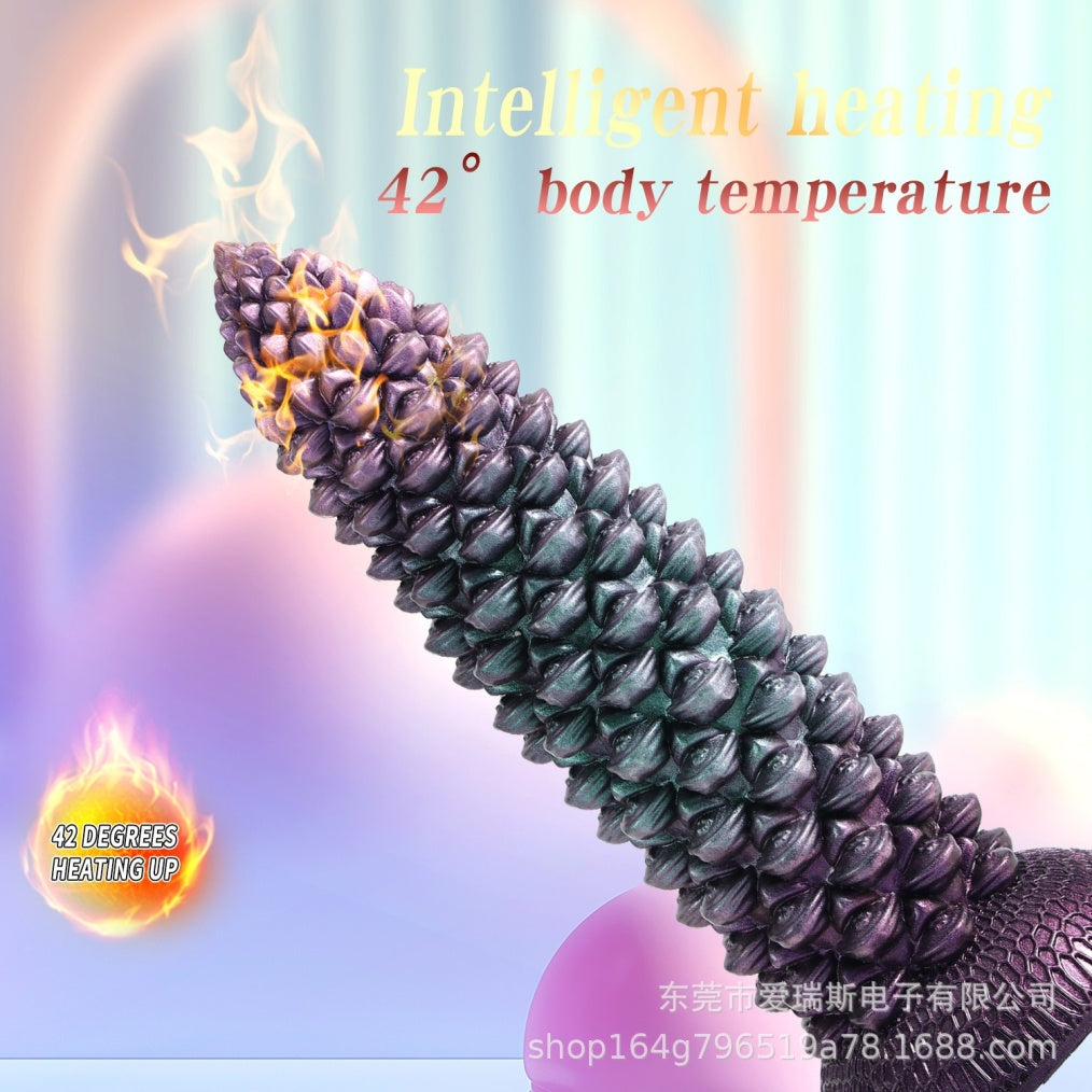Abyssal Spine Monster Dildo | Platinum Silicone Thrusting Vibrator with Heating & Remote – Domlust
