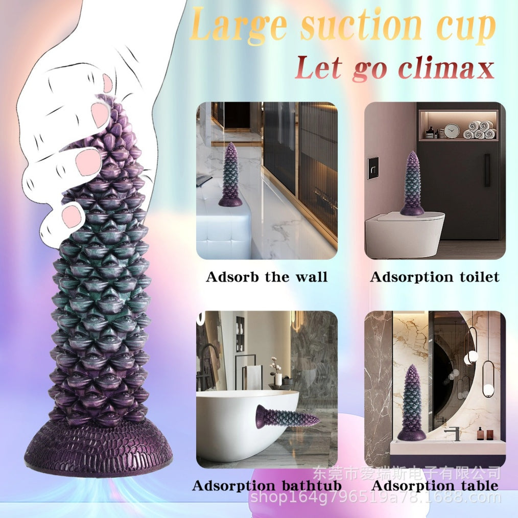 Abyssal Spine Monster Dildo | Platinum Silicone Thrusting Vibrator with Heating & Remote – Domlust