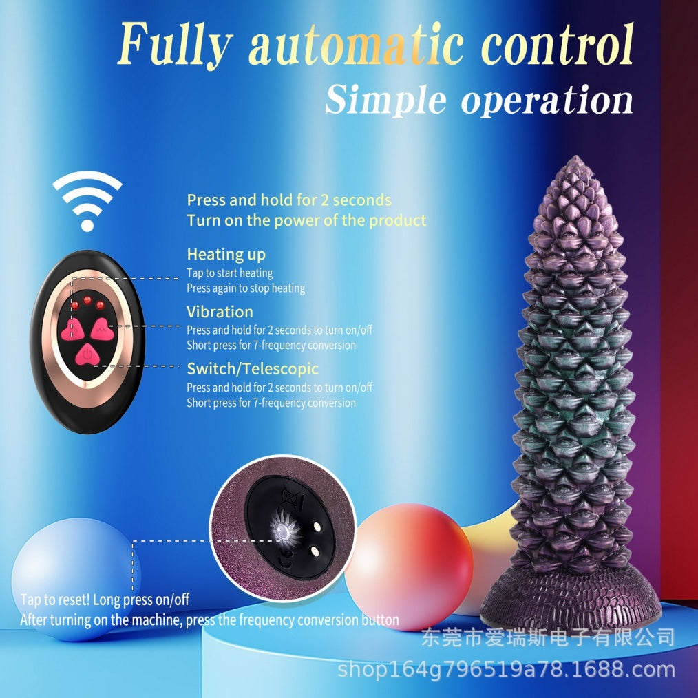 Abyssal Spine Monster Dildo | Platinum Silicone Thrusting Vibrator with Heating & Remote – Domlust