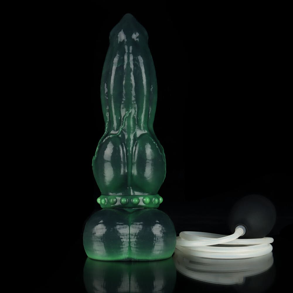 Venom-Green-Knot-Dildo-Silicone-Ejaculating-Fantasy-Dildo